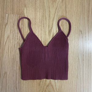 Zara stretch sweater crop tank